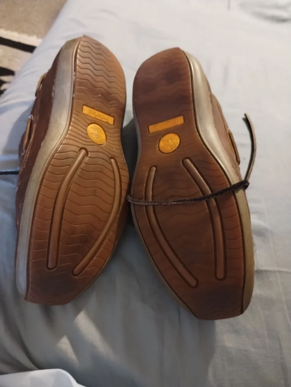 Timberland Men/ Young Men Brown Leather Boat Shoes 2 Eye Classic Sz 8M